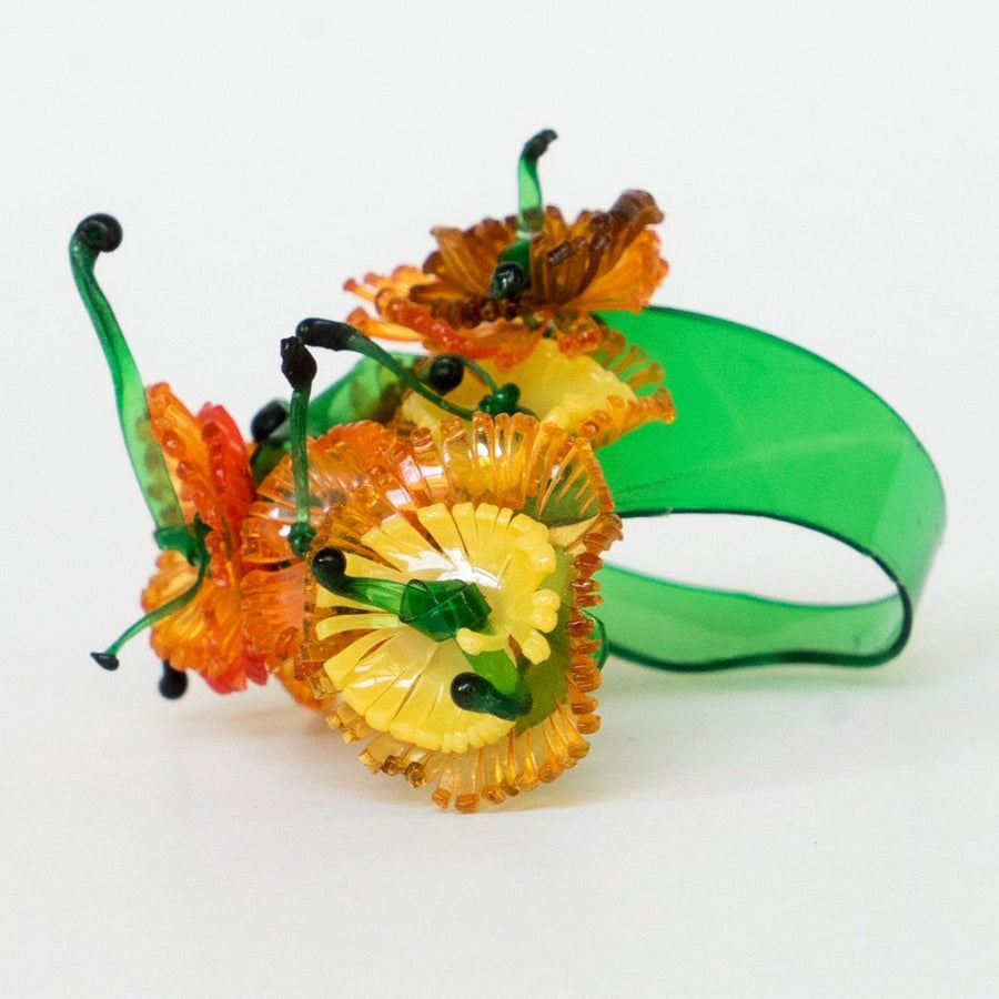 Enrica Borghi artist recycled plastic orange plastic ring wearable art unique