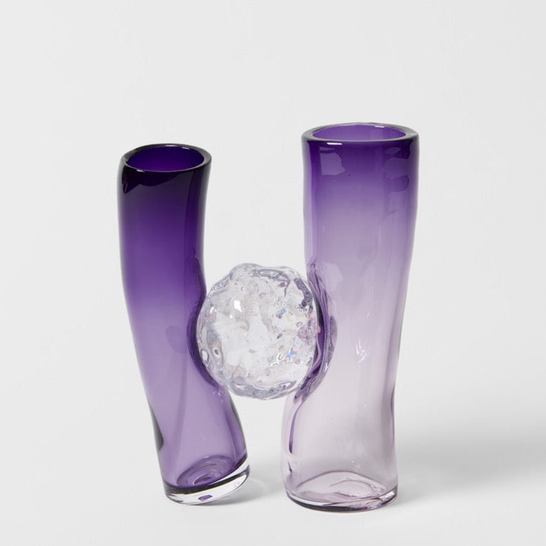 These are a 25 limited edition of sculptural vases created by artist Flavie Audi for Everything I Want. Each piece is unique. They are numbered and delivered with a certificate.   Hand-blown in Murano, the vase is formed without any molds, to respect and honour the natural flow of glass and fire.