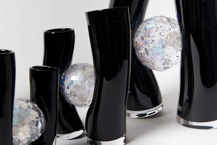 Flavie Audi artist glass blowing glass vase les vases communiquant  black series family