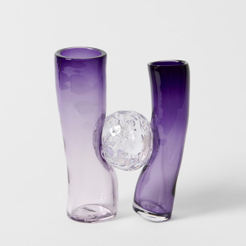 These are a 25 limited edition of sculptural vases created by artist Flavie Audi for Everything I Want. Each piece is unique. They are numbered and delivered with a certificate.   Hand-blown in Murano, the vase is formed without any molds, to respect and honour the natural flow of glass and fire.