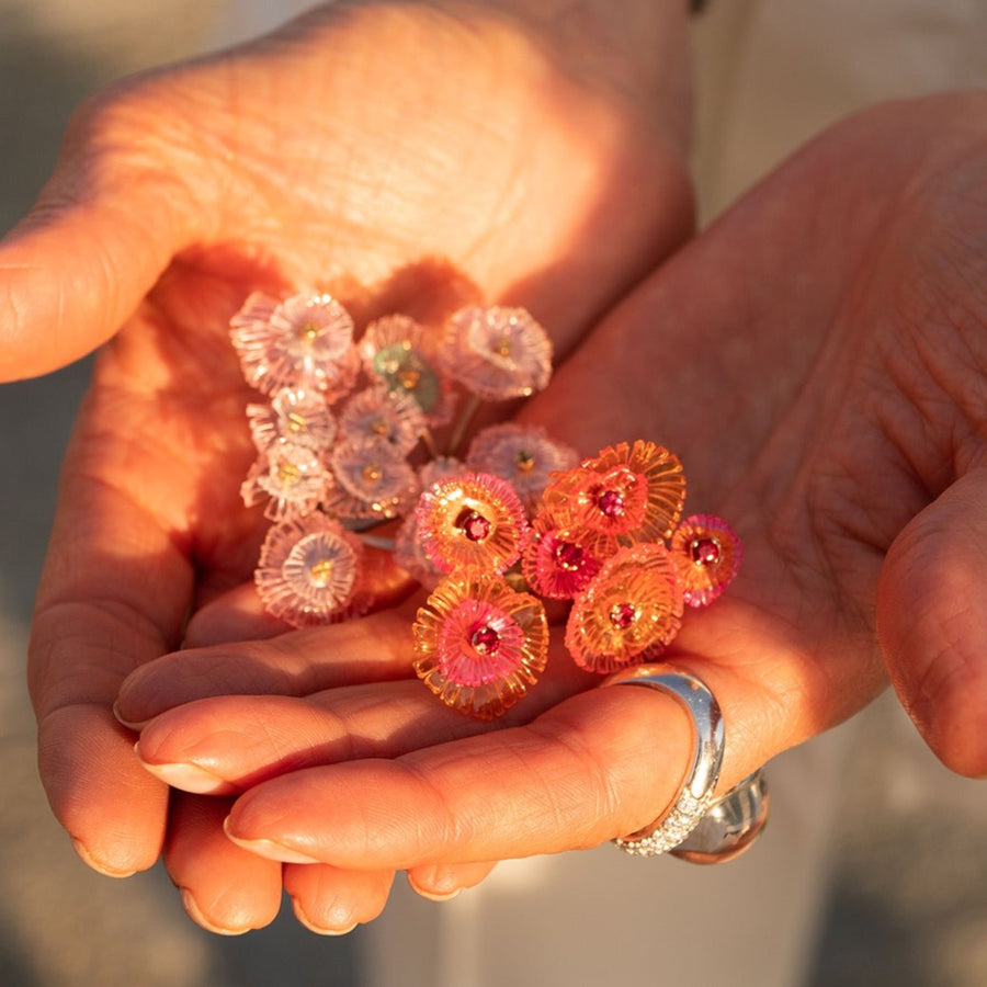 Enrica Borghi margherita burgener achillea ring recycled materials precious stones