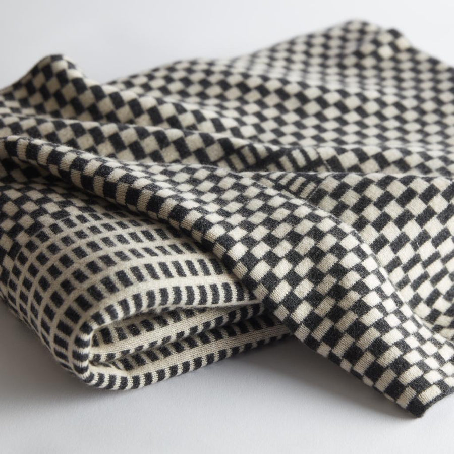 Black Palermo-cashmere throw-Nzuri textile