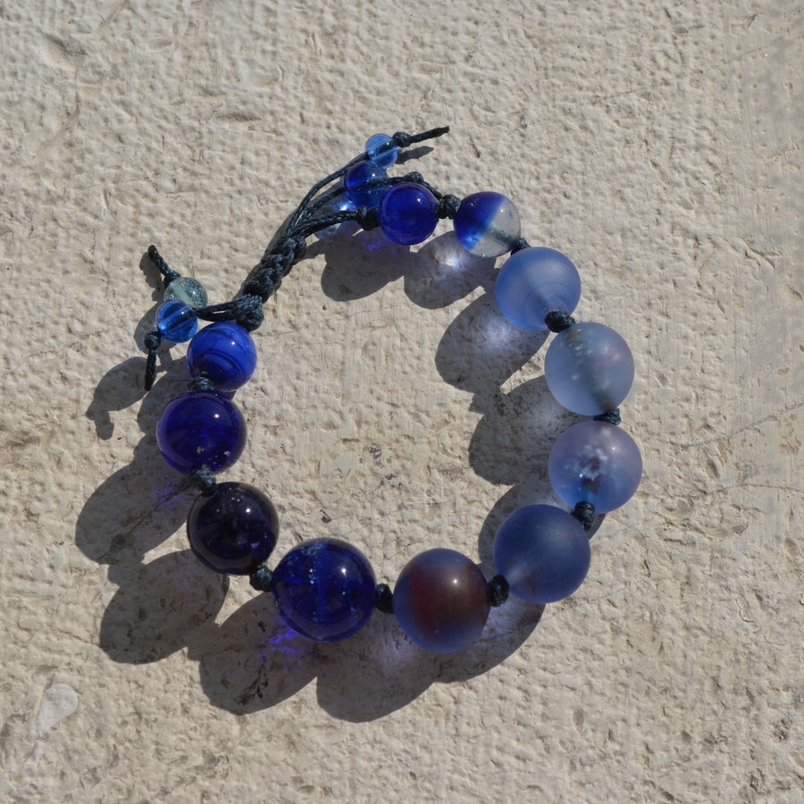 Muriel Balensi blue women bracelet murano glass beads