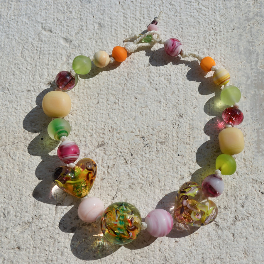 Muriel Balensi women necklace glass beads women jewelry The Art of Venetian Glass Beads perle sommerso