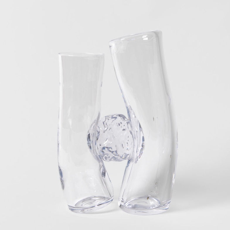 Flavie Audi artist glass blowing glass vase les vases communiquant  transparent medium series