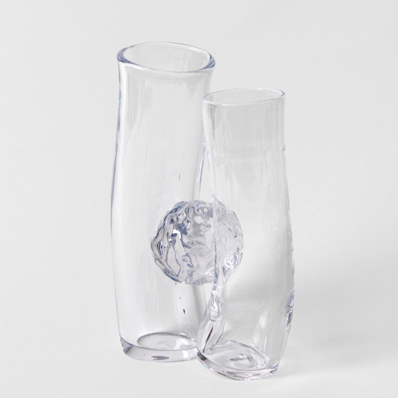 Flavie Audi artist glass blowing glass vase les vases communiquant transparent medium series