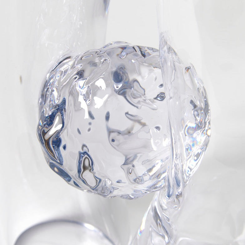 Flavie Audi artist glass blowing glass vase les vases communiquant  transparent blob of glass