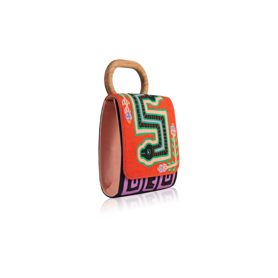 Mola Sasa mini bag traditional colombian art craft women handbag yasmine sabet