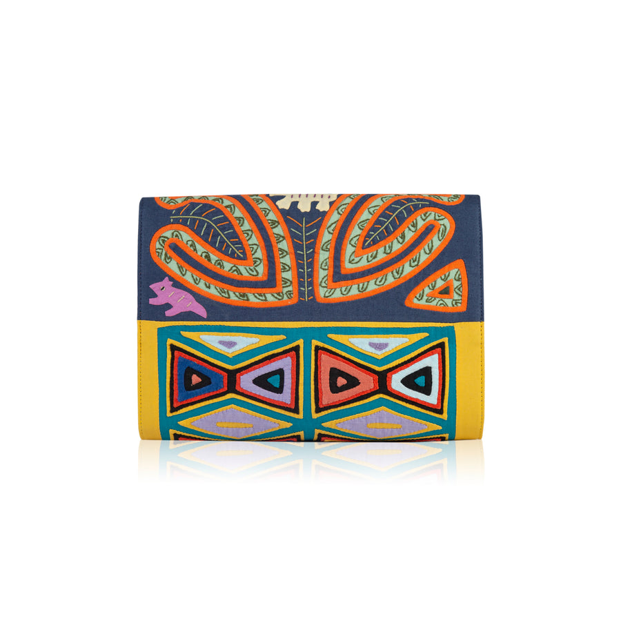 Mola Sasa kuna cluth traditional colombian art craft women's bag