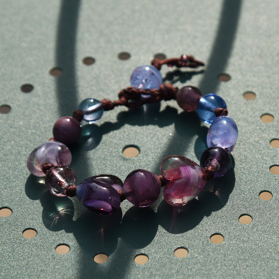 Muriel Balensi pink women bracelet glass beads women jewellery The Art of Venetian Glass Beads
