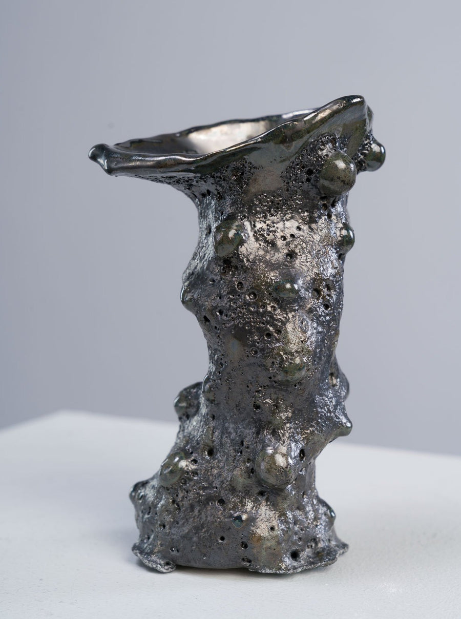 Emily Orta Ceramicist Cactus Sponge Coral Candle Holder bronze