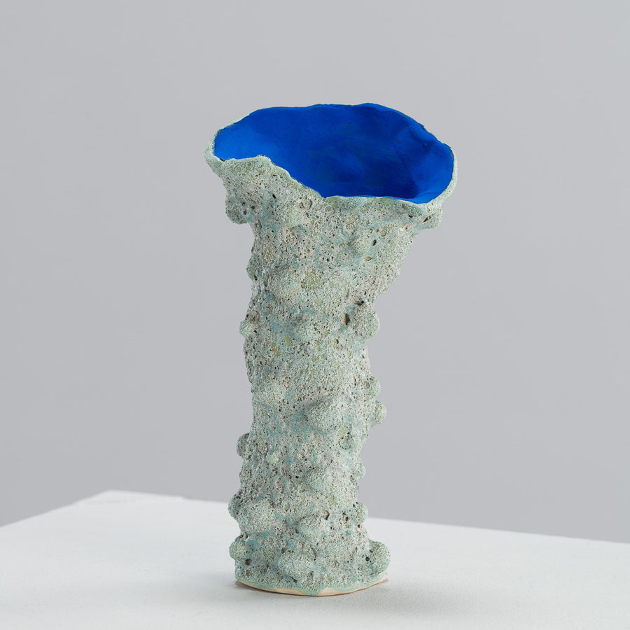 Emily Orta Candle Holder Ceramics Blue Klein
