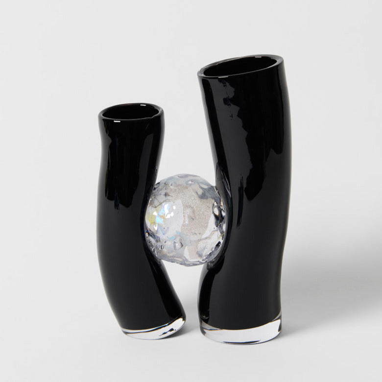 Flavie Audi artist glass blowing glass vase les vases communiquant  black series