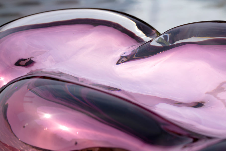 Irene Cattaneo glassblowing glass sculpture Murano glass pink cloud