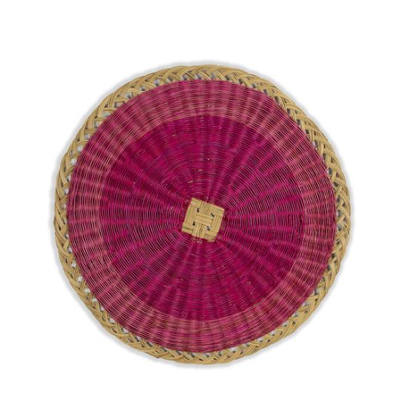 Mola Sasa pink wicker placemats traditional colombian art craft 
