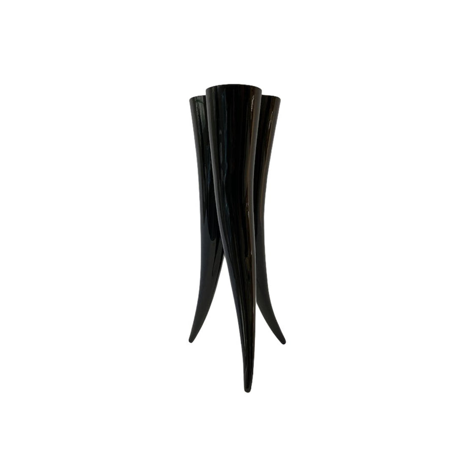 Marco Mencacci designer architect Extra Candle holder murano glass black free form shape